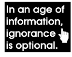 ignorance is optional